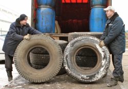 В марте жители Подмосковья сдали на переработку 350 тонн утильных шин